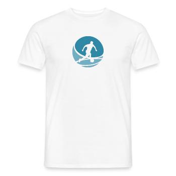 Football de plage Football de plage - T-shirt homme - blanc - Devant - AI Model Male 178 dark (178cm)