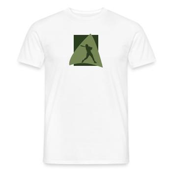 Joueur de baseball et de softball Joueur de softball - T-shirt homme - blanc - Devant - AI Model Male 178 dark (178cm)