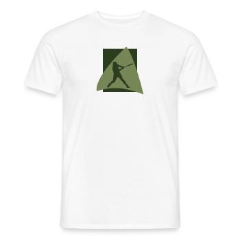 Baseball Softball Bat Baseball - T-shirt homme - blanc - Devant - AI Model Male 178 dark (178cm)