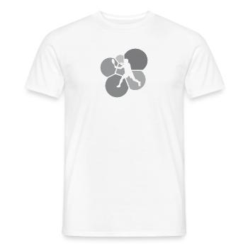 Raquettes de squash Raquettes Joueurs de squash - T-shirt homme - blanc - Devant - AI Model Male 178 dark (178cm)