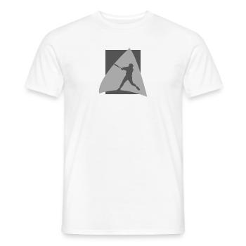 Joueur de softball Softball Softball Bat - T-shirt homme - blanc - Devant - AI Model Male 178 dark (178cm)