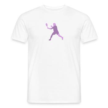 Schläger Squash Spieler Squash - Männer T-Shirt - Weiß - Vorne - AI Model Male 178 dark (178cm)