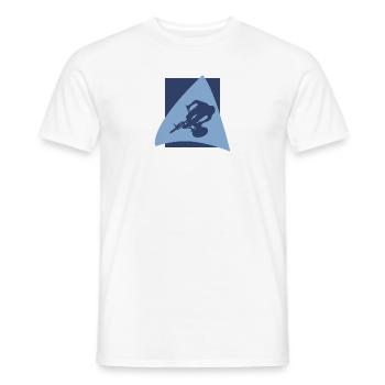 VTT Descente - T-shirt homme - blanc - Devant - AI Model Male 178 dark (178cm)