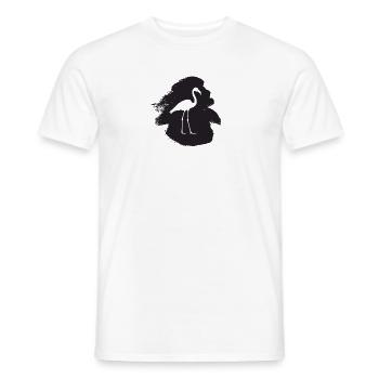 Exotic water bird flamingo - Men's T-Shirt - white - Front - AI Model Male 178 dark (178cm)