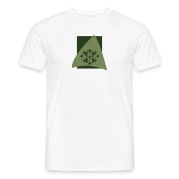 Cryptocurrency Blockchain Bitcoin - Men's T-Shirt - white - Front - AI Model Male 178 dark (178cm)