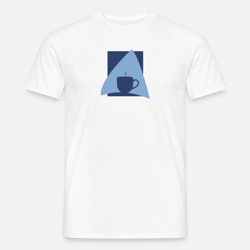 Kaffeebohne Cappuccino Kaffeetasse - Männer T-Shirt - Weiß