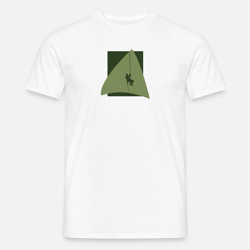 Bergsteiger Bergsteiger Kletterer - Männer T-Shirt - Weiß