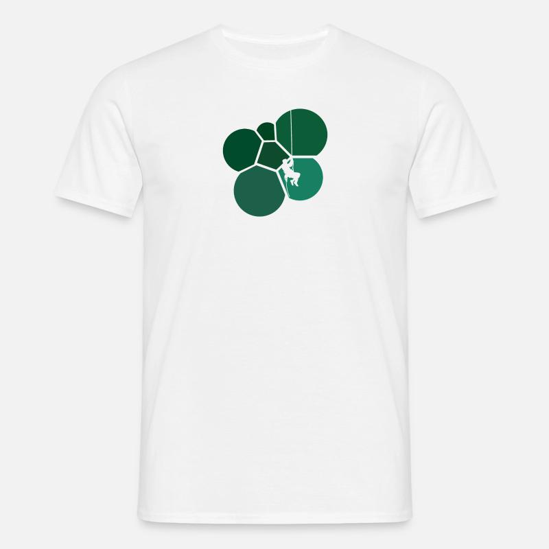 Kletterer Seilklettern Bergsteigen - Männer T-Shirt - Weiß