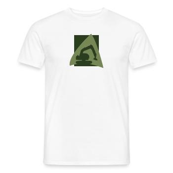 Bauarbeiter Bagger Baggerfahrer - Männer T-Shirt - Weiß - Vorne - AI Model Male 178 dark (178cm)