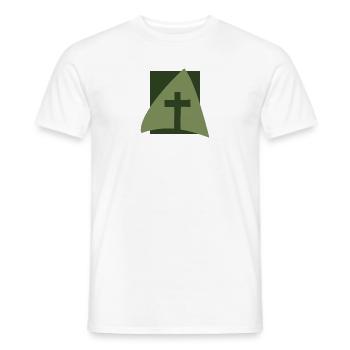 Église de la Croix Christ - T-shirt homme - blanc - Devant - AI Model Male 178 dark (178cm)