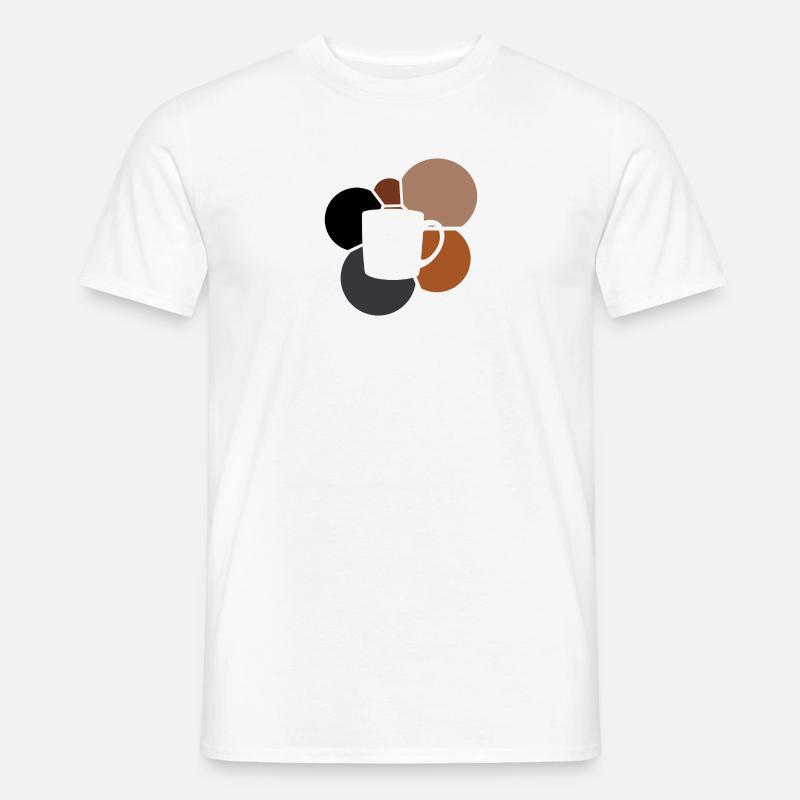Kaffeebohne Kaffee Kaffee - Männer T-Shirt - Weiß