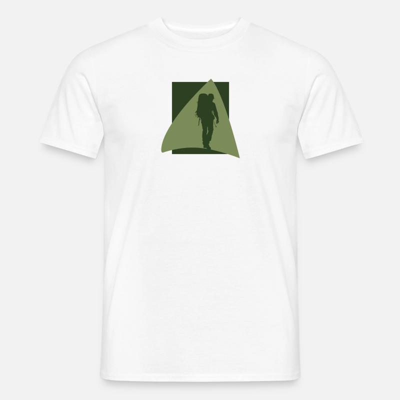 Rucksack Pilger Backpacking - Männer T-Shirt - Weiß