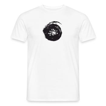 Cryptowährung Crypto-monnaie Crypto-monnaie - T-shirt homme - blanc - Devant - AI Model Male 178 dark (178cm)