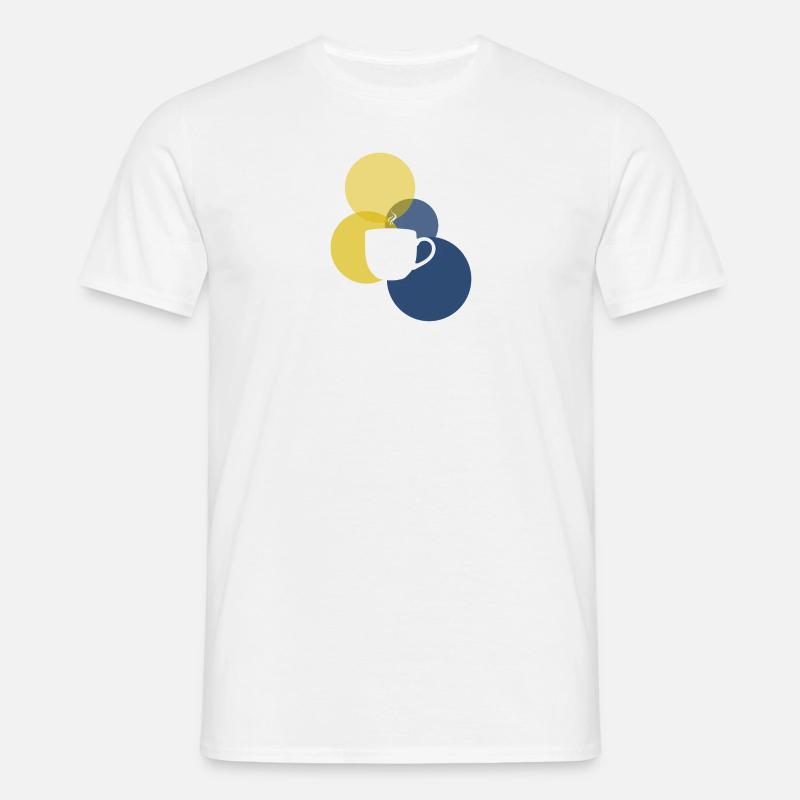 Cafeína en grano de café - Camiseta hombre - blanco