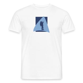 Backpack Hike Hike - Men's T-Shirt - white - Front - AI Model Male 178 dark (178cm)