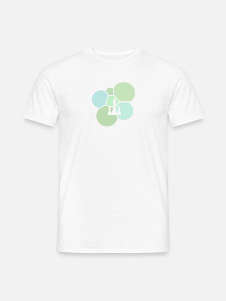 Schachmatt Schachbrett Schachfiguren - Männer T-Shirt - Weiß