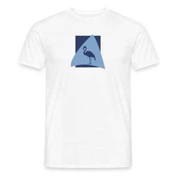 Flamants roses flamant rose flamenco oiseau d’eau - T-shirt homme - blanc - Devant - AI Model Male 178 dark (178cm)