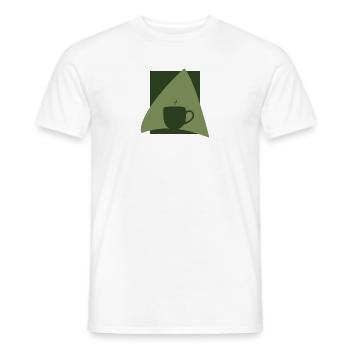 Coffee Bean Cappuccino Coffee - Men's T-Shirt - white - Front - AI Model Male 178 dark (178cm)