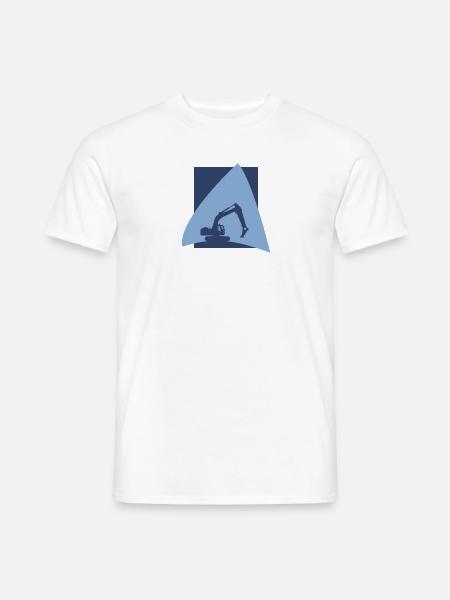 Baggerfahrerin Hausbau Hausbau - Männer T-Shirt - Weiß