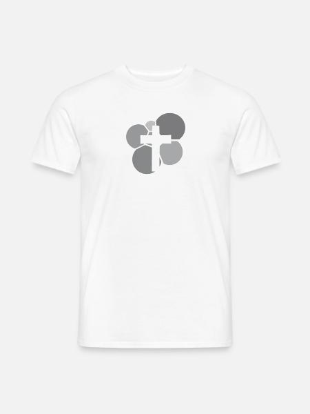 Bibelvers Kreuz Bibel - Männer T-Shirt - Weiß