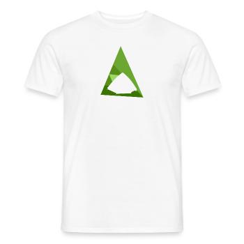 Camping Camper Tents - Men's T-Shirt - white - Front - AI Model Male 178 dark (178cm)
