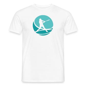 Softballspieler Pitcher Baseball - Männer T-Shirt - Weiß - Vorne - AI Model Male 178 dark (178cm)