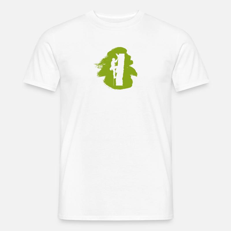 Klettern Baumklettern Steigeisen - Männer T-Shirt - Weiß