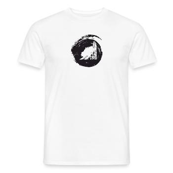 Grande roue de fête foraine de montagnes russes - T-shirt homme - blanc - Devant - AI Model Male 178 dark (178cm)