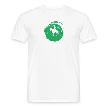 Ranch de selle de l’Ouest - T-shirt homme - blanc - Devant - AI Model Male 178 dark (178cm)