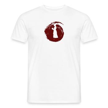 Book Bookworm Education - Men's T-Shirt - white - Front - AI Model Male 178 dark (178cm)