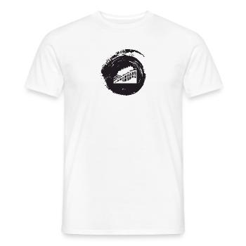 Chapiteau de fête foraine de montagnes russes - T-shirt homme - blanc - Devant - AI Model Male 178 dark (178cm)