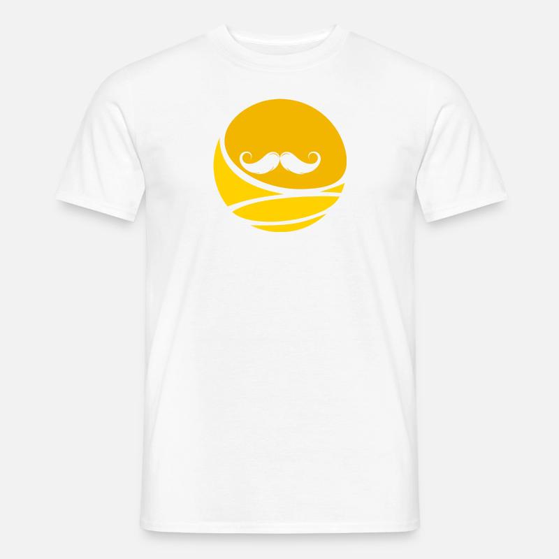 Bart Schnurrbart - Männer T-Shirt - Weiß