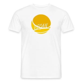 Vegan Healthy Organic - Men's T-Shirt - white - Front - AI Model Male 178 dark (178cm)