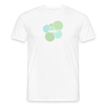 Poils du visage Barbe Hipster - T-shirt homme - blanc - Devant - AI Model Male 178 dark (178cm)