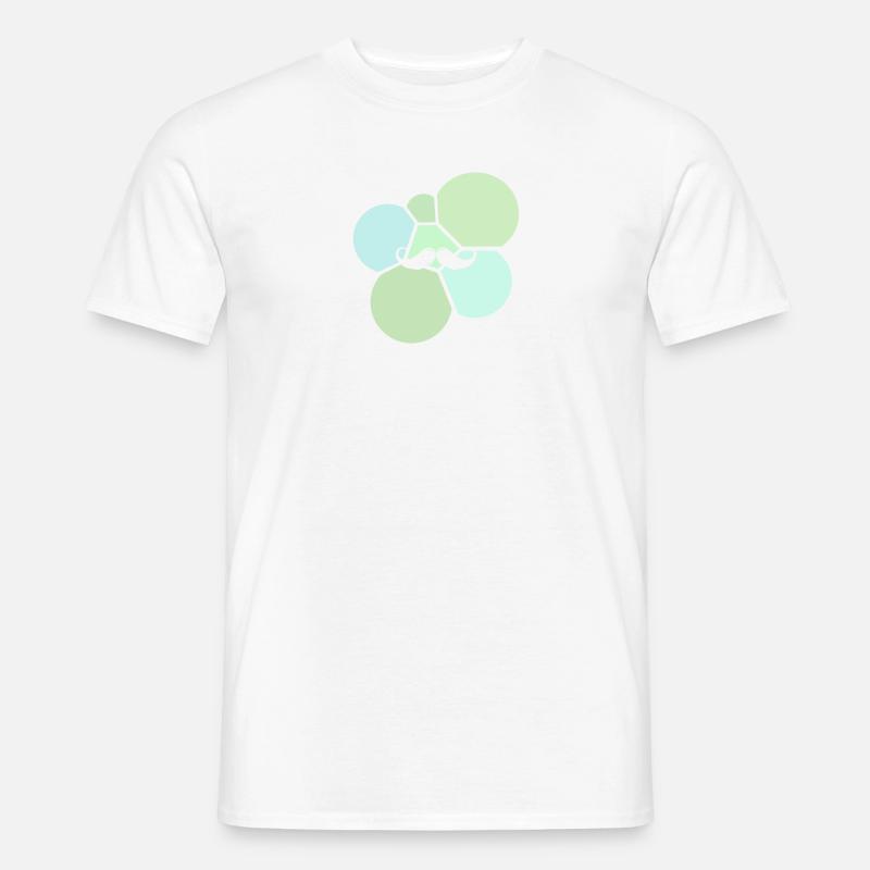 Gesichtsbehaarung Bart Hipster - Männer T-Shirt - Weiß