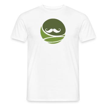 Moustache Sir Baertig - T-shirt homme - blanc - Devant - AI Model Male 178 dark (178cm)