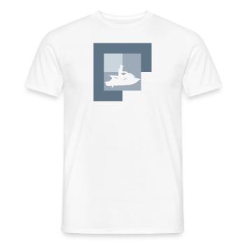 Water Sports Boat - Men's T-Shirt - white - Front - AI Model Male 178 dark (178cm)