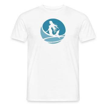 Nageoire de lamantin Neptune - T-shirt homme - blanc - Devant - AI Model Male 178 dark (178cm)