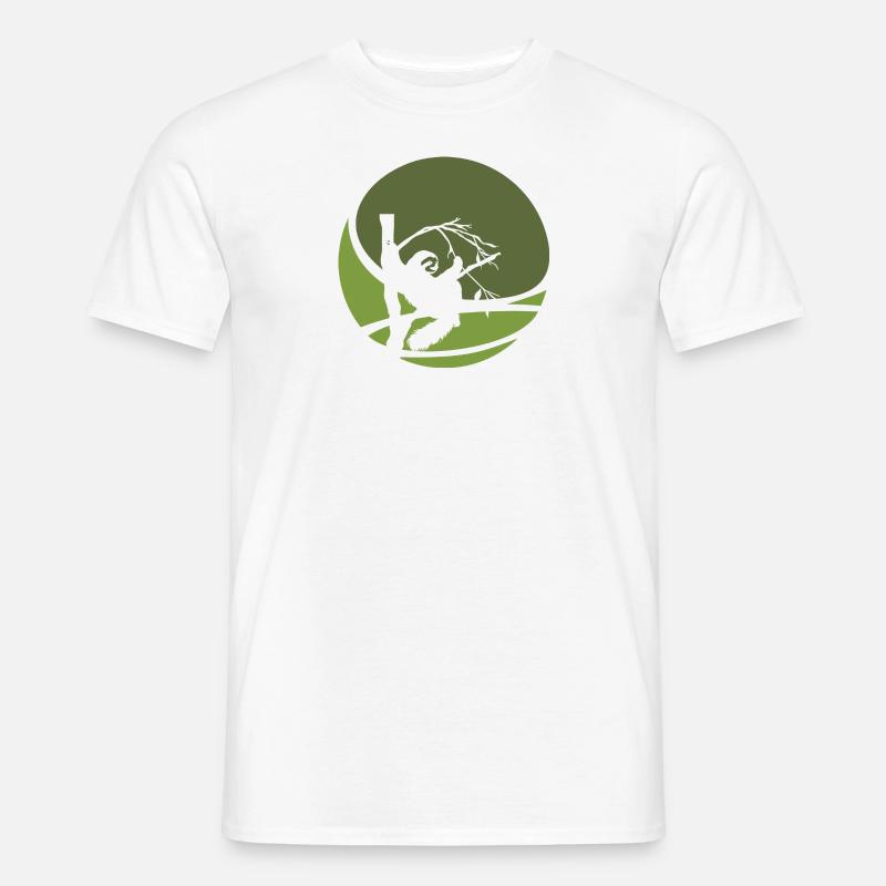 Faultier Müdigkeit Chill - Männer T-Shirt - Weiß