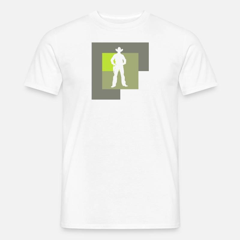 Cowboy Sheriff Rodeo - Männer T-Shirt - Weiß