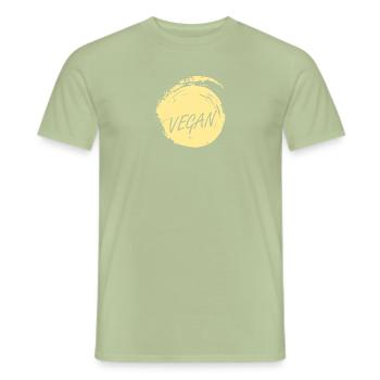Vegan Veganer Droits des animaux - T-shirt homme - vert sauge - Devant - AI Model Male 178 light (178cm)