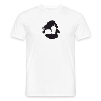 Repas de collation de hamburger - T-shirt homme - blanc - Devant - AI Model Male 178 dark (178cm)