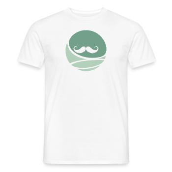 Schnurrbart Gesichtsbehaarung - Männer T-Shirt - Weiß - Vorne - AI Model Male 178 dark (178cm)
