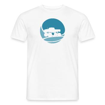 Pneus Jeep Véhicules Tout-terrain - T-shirt homme - blanc - Devant - AI Model Male 178 dark (178cm)