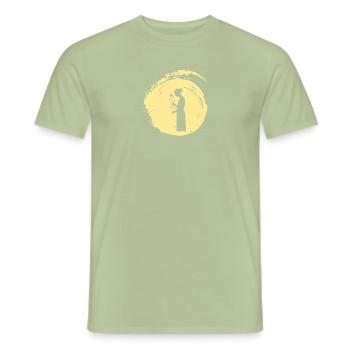 Bouquet de fleurs botanique - T-shirt homme - vert sauge - Devant - AI Model Male 178 light (178cm)