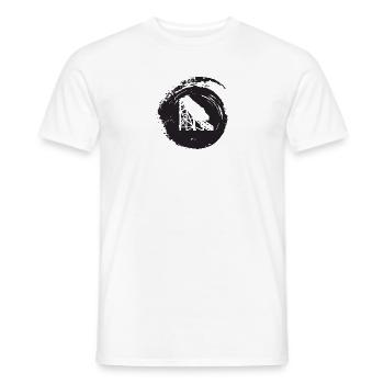 Roller coaster beer mug funfair - Men's T-Shirt - white - Front - AI Model Male 178 dark (178cm)