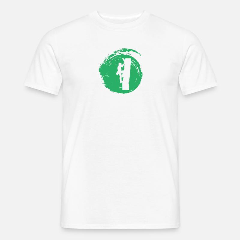 Kletterer Kletteraffe Steigeisen - Männer T-Shirt - Weiß