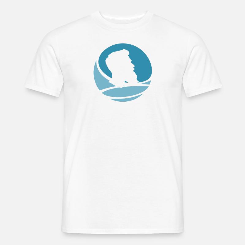 Bart Gesichtsbehaarung - Männer T-Shirt - Weiß