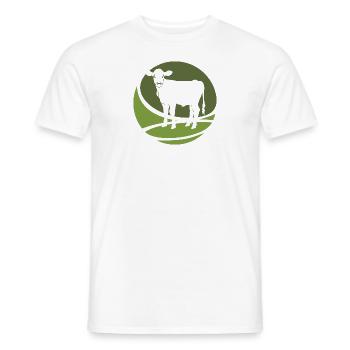 Végétalien Végétalien Bio - T-shirt homme - blanc - Devant - AI Model Male 178 dark (178cm)