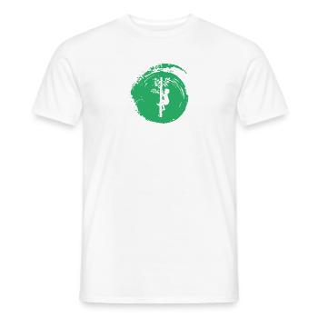 Ausrüstung Kletterer Kletteraffe - Männer T-Shirt - Weiß - Vorne - AI Model Male 178 dark (178cm)